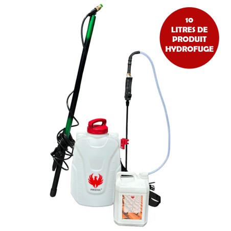 Pulverisateur électrique DORSAL SPRAYER PHOENIX Version 1 Batterie + Perche Télescopique 5,4 mètres + Hydrofuge 10 L