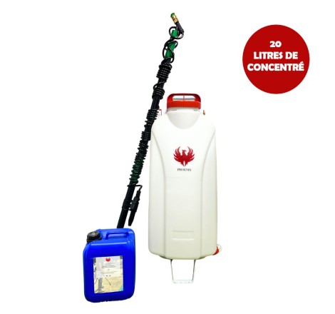 Pulverisateur électrique GLADIATOR SPRAYER PHOENIX + Perche Télescopique 5,4 mètres + Produit Nettoyant Extérieures 20 L