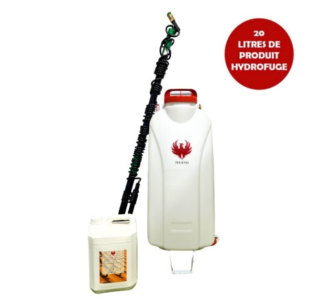 Pulvérisateur électrique GLADIATOR SPRAYER PHOENIX + Perche Télescopique 5,4 mètres + Produit Hydrofuge 20 L