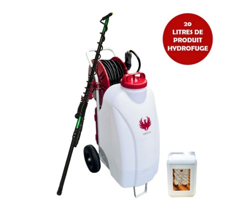 Pulvérisateur électrique GLADIATOR SPRAYER PHOENIX + Perche Télescopique 5,4 mètres + Produit Hydrofuge 20 L